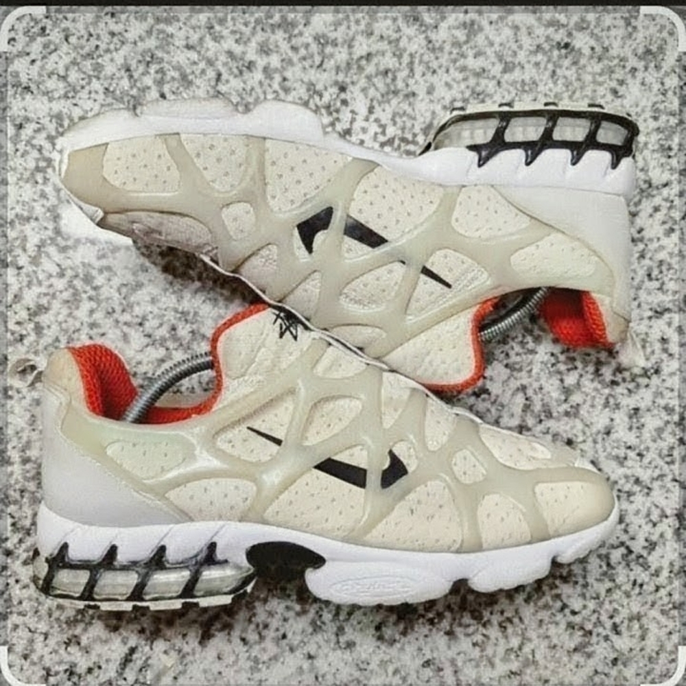 Nike Beige Cream Running Sneakers with Orange Lining